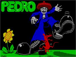 Title screen of Pedro on the Sinclair ZX Spectrum.