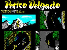 Title screen of Perico Delgado Maillot Amarillo on the Sinclair ZX Spectrum.
