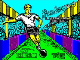 Title screen of Peter Beardsley's International Football on the Sinclair ZX Spectrum.