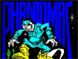 Title screen of Phantomas on the Sinclair ZX Spectrum.
