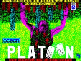 Title screen of Platoon on the Sinclair ZX Spectrum.