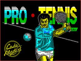 Title screen of Pro Tennis Simulator on the Sinclair ZX Spectrum.