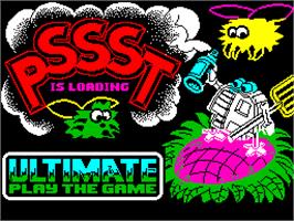 Title screen of Pssst on the Sinclair ZX Spectrum.