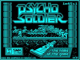 Title screen of Psycho Soldier on the Sinclair ZX Spectrum.