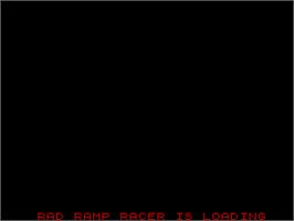 Title screen of Rad Ramp Racer on the Sinclair ZX Spectrum.
