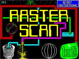 Title screen of Rasterscan on the Sinclair ZX Spectrum.