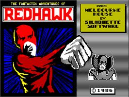 Title screen of Red Hawk on the Sinclair ZX Spectrum.