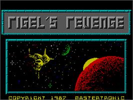Title screen of Rigel's Revenge on the Sinclair ZX Spectrum.