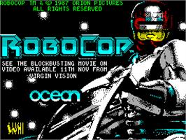 Title screen of RoboCop on the Sinclair ZX Spectrum.