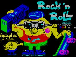 Title screen of Rock 'n Roll on the Sinclair ZX Spectrum.