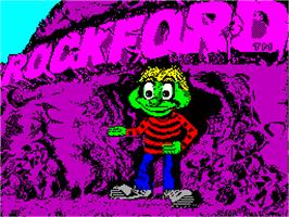 Title screen of Rockford: The Arcade Game on the Sinclair ZX Spectrum.