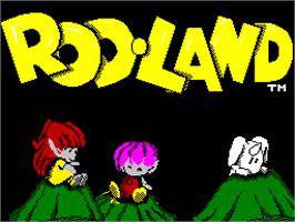 Title screen of Rodland on the Sinclair ZX Spectrum.