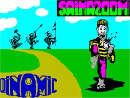 Title screen of Saimazoom on the Sinclair ZX Spectrum.