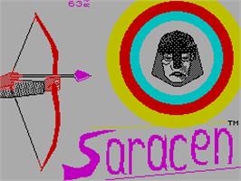Title screen of Saracen on the Sinclair ZX Spectrum.