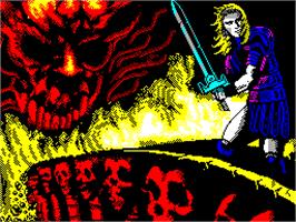 Title screen of Satan on the Sinclair ZX Spectrum.