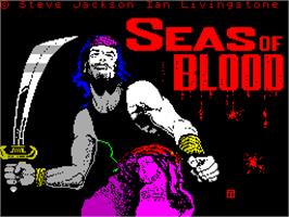 Title screen of Seas of Blood on the Sinclair ZX Spectrum.