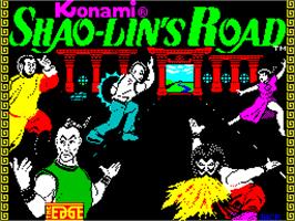 Title screen of Shao Lin's Road on the Sinclair ZX Spectrum.