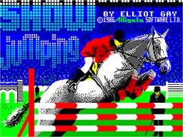 Title screen of Show Jumping on the Sinclair ZX Spectrum.