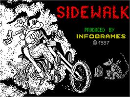 Title screen of Sidewalk on the Sinclair ZX Spectrum.