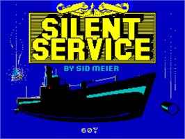 Title screen of Silent Service on the Sinclair ZX Spectrum.