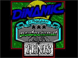Title screen of Simulador Profesional de Tenis on the Sinclair ZX Spectrum.