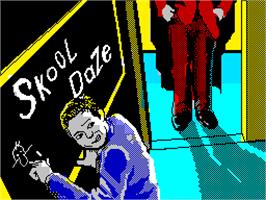 Title screen of Skool Daze on the Sinclair ZX Spectrum.