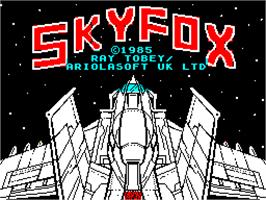 Title screen of Skyfox on the Sinclair ZX Spectrum.