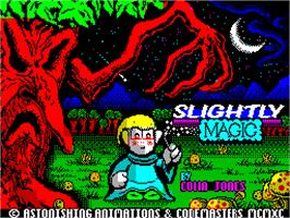 Title screen of Slightly Magic on the Sinclair ZX Spectrum.