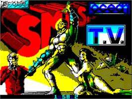 Title screen of Smash T.V. on the Sinclair ZX Spectrum.
