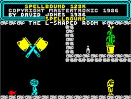 Title screen of Spellbound on the Sinclair ZX Spectrum.