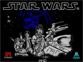 Title screen of Star Wars: Return of the Jedi on the Sinclair ZX Spectrum.