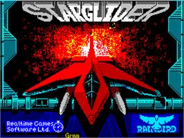 Title screen of Starglider on the Sinclair ZX Spectrum.