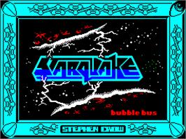 Title screen of Starquake on the Sinclair ZX Spectrum.
