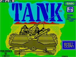 Title screen of Tank on the Sinclair ZX Spectrum.
