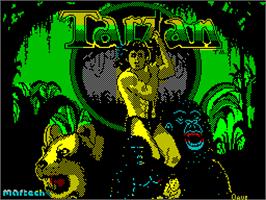 Title screen of Tarzan on the Sinclair ZX Spectrum.