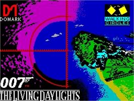 Title screen of The Living Daylights on the Sinclair ZX Spectrum.