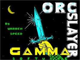 Title screen of The Slugger on the Sinclair ZX Spectrum.