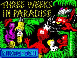 Title screen of The Worm in Paradise on the Sinclair ZX Spectrum.