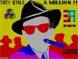 Title screen of They Stole a Million on the Sinclair ZX Spectrum.