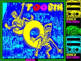 Title screen of Toobin' on the Sinclair ZX Spectrum.