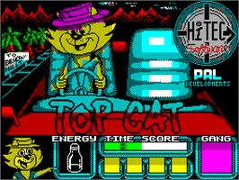 Title screen of Top Cat in Beverly Hills Cats on the Sinclair ZX Spectrum.