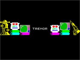 Title screen of Tremor on the Sinclair ZX Spectrum.