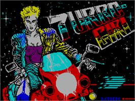 Title screen of Turbo Girl on the Sinclair ZX Spectrum.