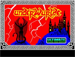 Title screen of Underwurlde on the Sinclair ZX Spectrum.
