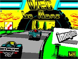 Title screen of WEC Le Mans on the Sinclair ZX Spectrum.