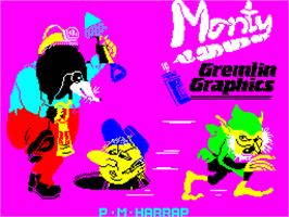 Title screen of Wanted: Monty Mole on the Sinclair ZX Spectrum.