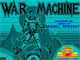 Title screen of War Machine on the Sinclair ZX Spectrum.