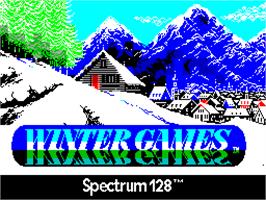 Title screen of Winter Games on the Sinclair ZX Spectrum.
