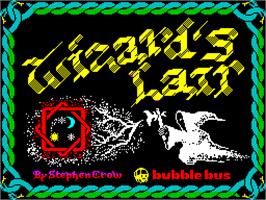 Title screen of Wizard's Lair on the Sinclair ZX Spectrum.