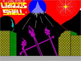 Title screen of Wizards Spell on the Sinclair ZX Spectrum.